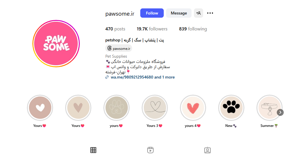 پت شاپ pawsome در خیابان فرشته