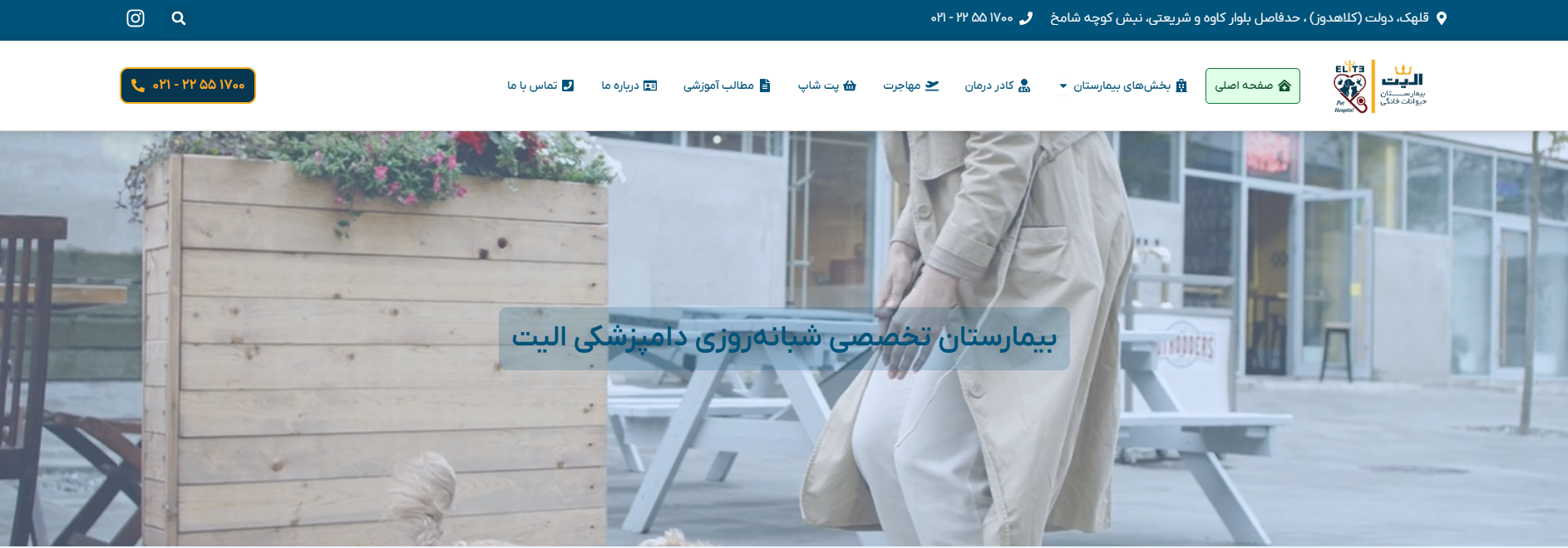 پتشاپ شبانه روزی و بیمارستان دامپزشکی الیت